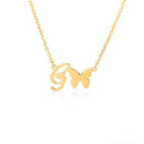Butterfly Initial Necklace For Women Stainless Steel Gold Chain A-Z Letter Necklace Pendant Bijoux Femme 2020 Boho Jewelry Gift