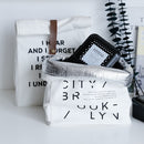 Cotton Lunch Box Bag Simple Letters Insulation Picnic Pack Fresh Cloth Bag Food Container V-coool Students Travel Container