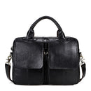 WESTAL Men's Bag Genuine Leather Men's Briefcases Laptop Bag Leather Totes for Document Office Bags for Men Messenger Bags 8002