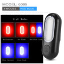 Bicycle waterproof taillight riding taillight LED USB rechargeable mountain bike bicycle light taillight helmet light multi-mode