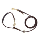 Multifunctional Two Dog Leash soft Real Leather handle Double Leashes P chain Collar Long Short pet Dog Walking Training Lead