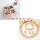 Liffly Nigeria Jewelry Sets for Women Africa Beads Jewelry Set Dubai Gold Wedding Bridal Fashion Jewelry Sets Womens Accessories