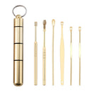 Brainbow 6pcs/set Ear Wax Pickers Stainless Steel Earpick Wax Remover Curette Ear Pick Cleaner Ear Spoon Care Ear Cleaning Tools