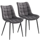 WOLTU 2PCs/set Dining Chairs Faux Leather/Fabric/Velvet/Linen Kitchen Chair Upholstered Seat Stable Metal Legs Kitchen Furniture