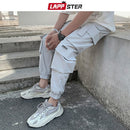 LAPPSTER 男士日系街头潮牌工装裤 2022 男式连体裤多口袋嘻哈慢跑裤 黑色时尚运动裤 5XL