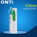 ONTi一键式光纤清洁笔可清洁2.5mm SC FC ST和1.25mm LC MU连接器，清洁次数超过800次