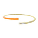2020 summer new colorful jewelry open adjusted geometric cz Neon enamel geometric bar bangle for women