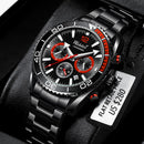 WISHDOIT 2021 New Fashion Diving Watch Men's Blue Top Brand Luxury Stainless Steel Waterproof Leisure Sports Quartz Men's Watch