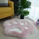 Cute Cat Paw Pattern Soft Plush Carpet Home Sofa Coffee Table Floor Mat Bedroom Bedside Decorative Carpet