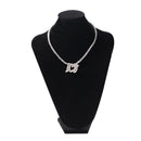 Uwin Name Necklace Brush Custom Double Layer Letters Pendant Welding Tennis Chain Iced OutPersonalised Gift Drop Shipping