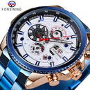 Forsining 2019 3 Dial Calendar Multifunction Military Luminous Hand Mens Mechanical Sport Automatic Wrist Watch Top Brand Luxury