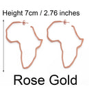 Anniyo African Map Big Earrings Exaggerate Larger Earring Stud Africa Ornaments Traditional Ethnic Hyperbole Jewelry