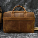 MAHEU Men Briefcase Genuine Leather Laptop Bag 15.6" PC Doctor Lawyer Computer Bag Cowhide Male Briefcase Cow Leather Men Bag