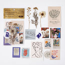 Journamm 15pcs Vintage Cards for Phone Deco Retro Stationery Supplies Plant Paper Junk Journal Label Scrapbooking Material