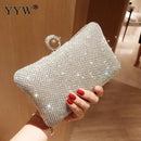 Ladies Evening Party Clutch Bag Evening Clutch Handbag Chain Women Wallet Purse for Cellphone Lipstick Wedding Clutch Silver