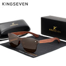 KINGSEVEN 天然木制太阳镜 男士偏光时尚太阳镜 原木Oculos De Sol Masculino