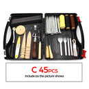 DIY Professional Leather Craft Tools Kit Hand Sewing Stitching Punch Carving Work Saddle Groover Set Accessories DIY Tool box