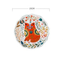 8 Inch Nordic Creative Cartoon Hand Painted Cat Plate Ceramic Tableware Under Glazed Dessert Dish Microwave Snack Steak Plate