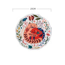8 Inch Nordic Creative Cartoon Hand Painted Cat Plate Ceramic Tableware Under Glazed Dessert Dish Microwave Snack Steak Plate