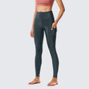 SYROKAN Thermal Fleece Lined Leggings Women High Waisted Winter Yoga Pants with Pockets-28 Inches