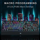 AULA RGB Gaming Mechanical Keyboard Blue Black Switch Wired Backlit Keyboard 104 Keys Anti-ghosting for Laptop Desktop PC Gamer