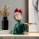 Cute creative Bouquet Girl Ornaments Sculpture Statue gifts Living Room TV cabinet Flower arrangement Modern Home Decoration