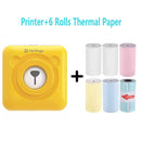 Peripage A6 304dpi Mini Pocket Printer Bluetooth Thermal Photo PrinterRed Brown Yellow for Mobile Phone Android IOS Gift