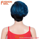 Short Wavy Wig Synthetic Hair Wigs Ombre 10 Inch Bob Wigs For Black Women Ombre Blonde Heat Resistant Cosplay Wigs Free Shipping