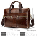 WESTAL Bag men's Genuine Leather briefcase Male man laptop bag natural Leather for men Messenger bags men's briefcases 2019