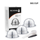 ICafilas意式浓缩咖啡胶囊 Nespresso Vertuoline & Vertuo不锈钢（G2）可再填充胶囊可重复使用过滤器