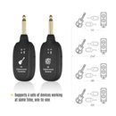 UHF Guitar Wireless System Transmitter Receiver Built-in Rechargeable Lithium Battery Max. 50M Transmission Range for Guitar