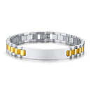 Vnox My Dad HERO Bracelets Personalized Quotes Men Bracelet Qualified Stainless Steel ID Bangle Father&