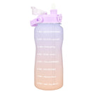 Quifit加仑2升吸管水壶 3.8和2升大容量Tritan材质 不含BPA 励志标语 时间刻度 2000毫升水壶