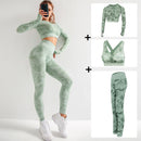 Women Gym Set Clothes 2 Piece Yoga Set Sports Bra and Leggings Jogging Seamless Workout Sports Tights Women Fitness Sports Suit