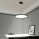 Black White Gold LED Chandelier Restaurant Bar Coffee Shop Pendant Lamp Simple Modern Dining Room Round Ultra-thin Hanging Light