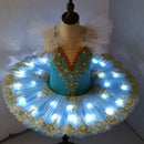 Ruoru Tutu Ballet Led Light Swan Lake Ballerina Pancake Tutu Girl Women Adult Child Ballet Dress Kids Dance Costumes Tutu Led