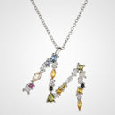 ANDYWEN 925 Sterling Silver 26 Letters Gold Initial  A B Pendant Necklace Thin Long Chain Adjustable Mini P G CZ Jewelry
