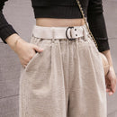 Casual Streetwear Harem Pants Women Autumn Winter Loose Elastic Waist Corduroy Ladies Trousers Harajuku Velvet Warm Pants Female