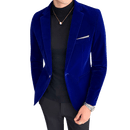 Autum Velvet Wedding Dress Coat Mens Blazer Jacket Fashion Casual Suit Jacket Stage DJ Men&