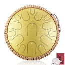 Hluru NEW Steel Tongue Drum 13 Inch 15 Tone Drum Handheld Tank Drum Percussion Instrument Yoga Meditation Music Lovers Gift