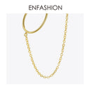 ENFASHION Curve Line Ear Cuff Clip On Earrings For Women Gold Color Big Earcuff Earings Without Piercing Jewelry Kolczyki E1124