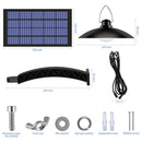 Outdoor Waterproof Double Head Solar Light LED Camping Lamp 15W 20W Emergency Lamp With Solar Panel Hanging For Garden courtyard