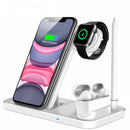 15W Qi快速无线充电器支架，适用于iPhone 13 11 12 X 8 Apple Watch 4合1可折叠充电站，适用于Airpods 3 Pro iWatch