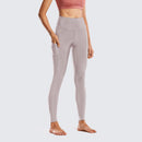SYROKAN Thermal Fleece Lined Leggings Women High Waisted Winter Yoga Pants with Pockets-28 Inches