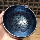 Jianzhan Chinese Traditional Skill Tenmoku Tea Bowl Sky Eye Drinkware Matcha Chawan Bowl Oil Spot Japanese Tea Utensils Handmade