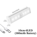 USB/Battery Motion Sensor Light Under Cabinet Light for Bedroom Wardrobe Kitchen Staircase Closet Led Light Lamp Home Decoration
