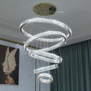 The Cascade | Luxury LED Crystal Chandelier for Staircase and Grand Foyer