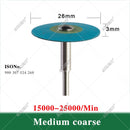 AZDENT Dental (HP) 26mm Rubber Diamond Polish Wheels for Zirconia Porcelain PFM Emaxs Dental Lab Polisher Wheel Disc