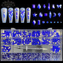 21 Grids Crystals Diamonds Nail Rhinestones Set 3100pcs FlatBack Rhinestones Kit Sparkling Nail Art With 1 Pen For Decorations