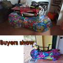 HSSEE graffiti series elastic bicycle indoor dust cover elastic fabric bicycle tire cover 700c 26"-28" road bike accessories